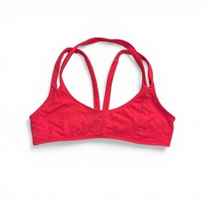 L SPACE Swimwear Size Large Red Bikini Top Bra Halter